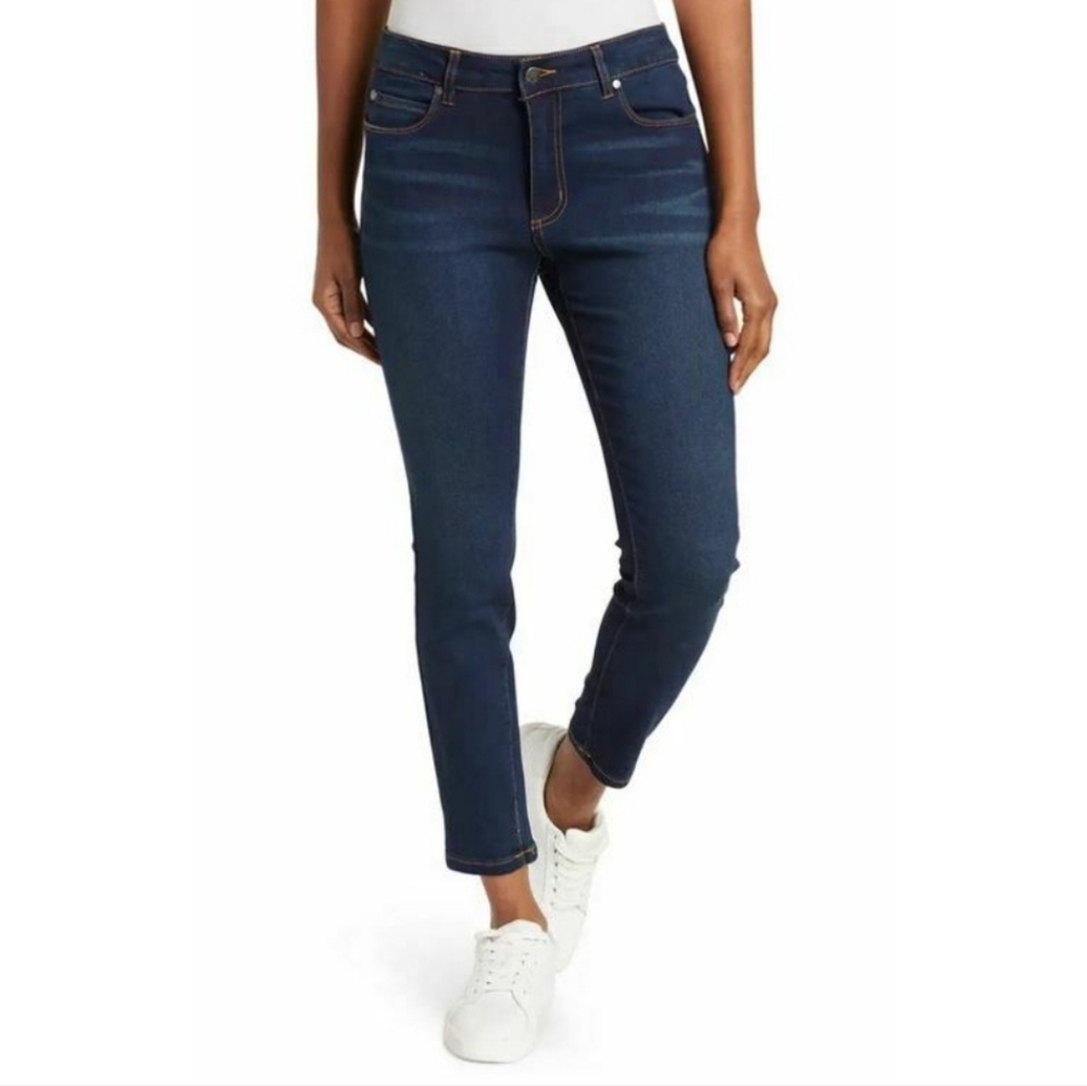 Tahari Dark Wash Comfort Luxe Kelly Skinny Jeans Size 14W
